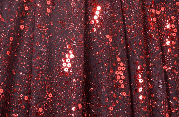 Glitter/Pattern Mesh (Black/Red)