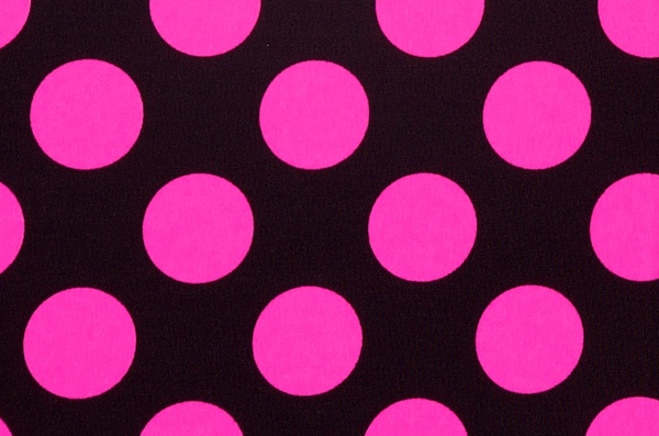 Printed Polka Dots (Black/Neon Pink)