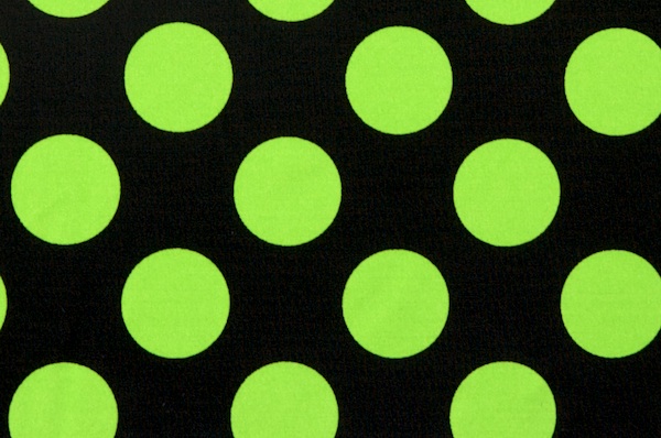 Printed Polka Dots (Black/Neon Lime)