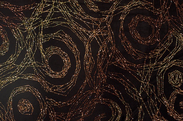 Glitter/Pattern Stretch Velvet (Black/Gold/Copper)