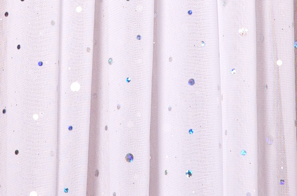 Sheer Glitter/Pattern (Silver/White)