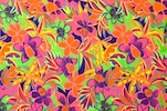 Printed Cotton Lycra&reg; (Orange/Lime/Hot Pink/Multi)