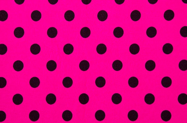 Printed Polka Dots (Hot pink/Black)