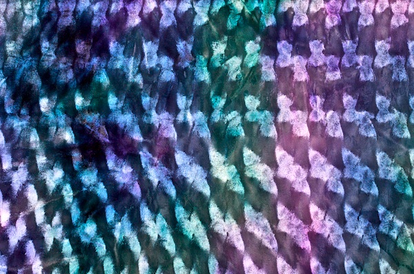 Tie Dye Stretch Velvet (Green/Purple/Multi)
