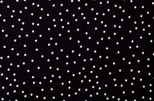 Printed Polka dots (Black/White)
