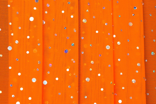 Glitter/Pattern Mesh (Neon orange/silver)