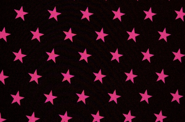 Printed Stars (Hot Pink, Black)