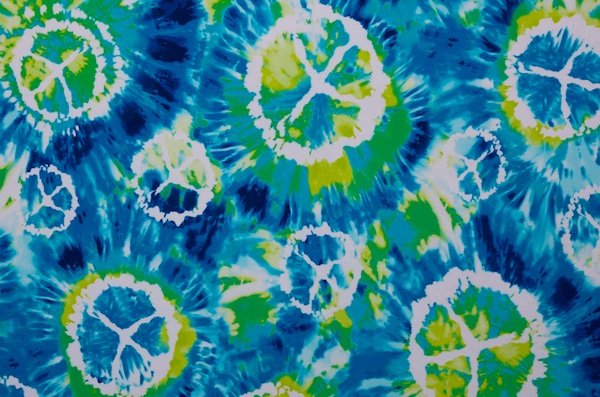 Printed Tie Dye (Lime/Turquoise/Multi)