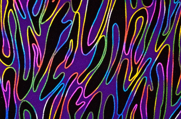 Animal Print Hologram (Purple/Black/Multi)