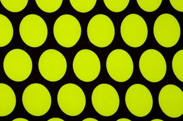 Printed Polka Dots (Black/Chartreuse)