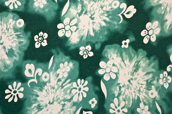 Printed Cotton Lycra&reg; (White/Green)
