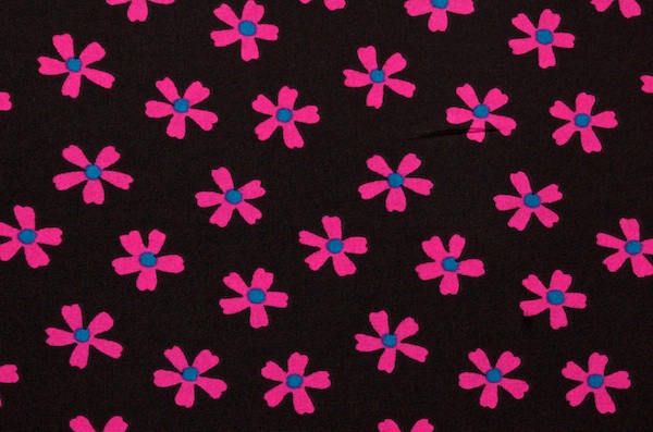 Printed Cotton Lycra&reg; (Black/Fuchsia)