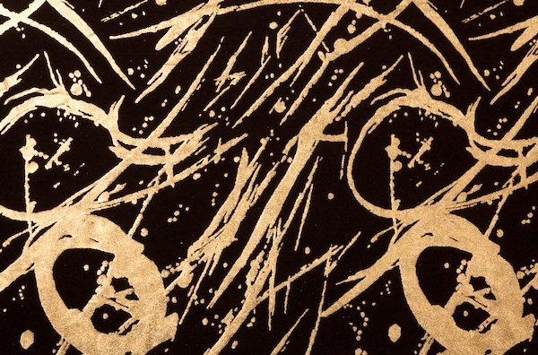 Novelty Spandex (Black/Gold)