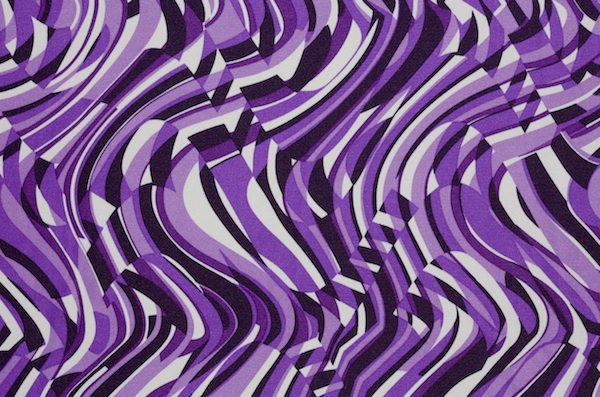 Printed Spandex (Purple/Dark Purple/White)