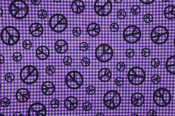 Printed Spandex (Purple/White/Black)