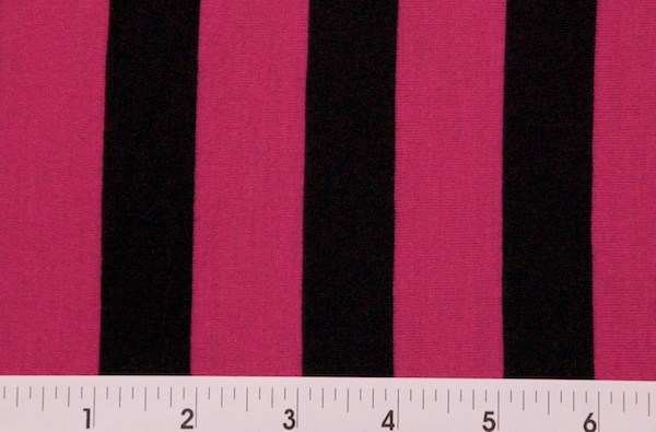 Printed Stripes (Black/Fuchsia)
