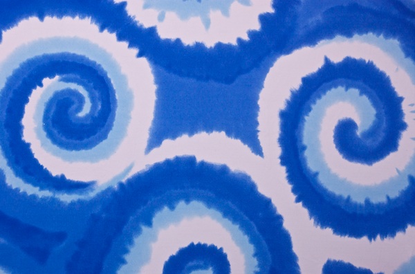 Printed Tie Dye (Blue Tie dye)