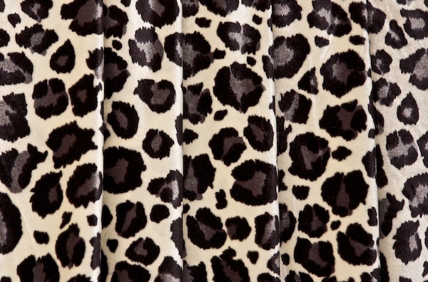 Animal Print Stretch Velvet (Black/Gray/Avorio)