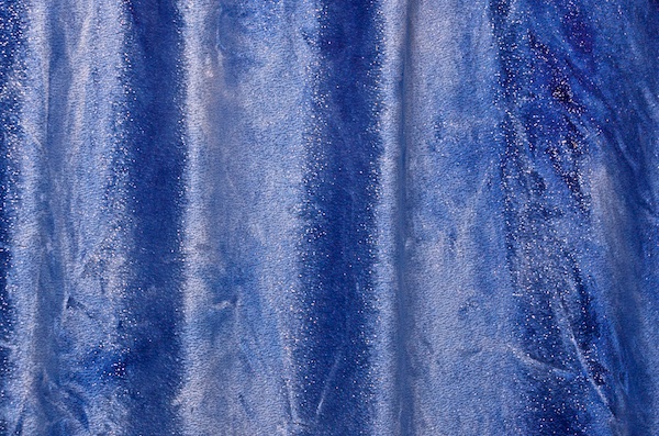 Glitter/Pattern Stretch Velvet (Blue, Multi)