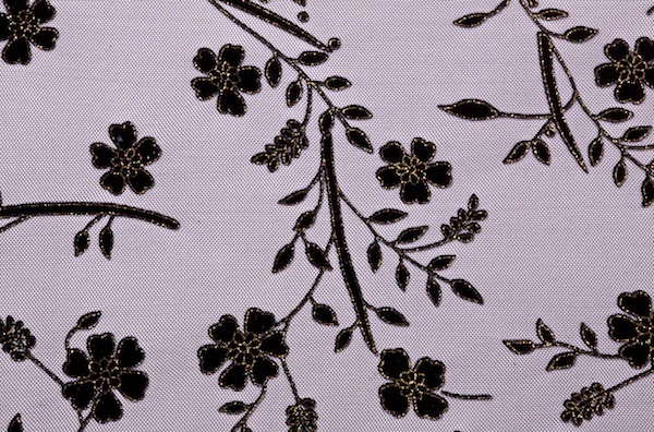 Stretch Pattern Mesh (Black/Gold)