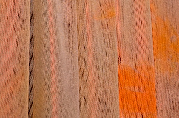 Tie Dye Metallic Mesh (Orange Tie Dye)