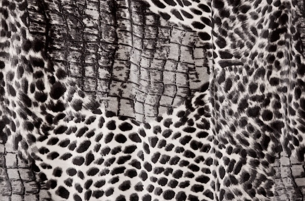 Animal Print Stretch Velvet (Black/White/Gray)