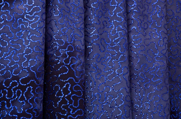 Sheer Glitter/Pattern (Navy)