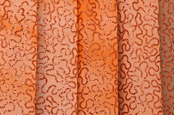 Sheer Glitter/Pattern (Orange)