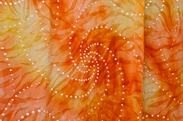 Sheer Glitter Tie dye (Orange/Yellow)