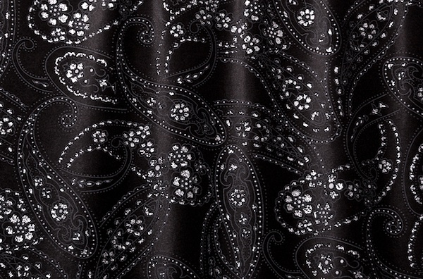 Glitter/Pattern Stretch Velvet (Black/Silver)