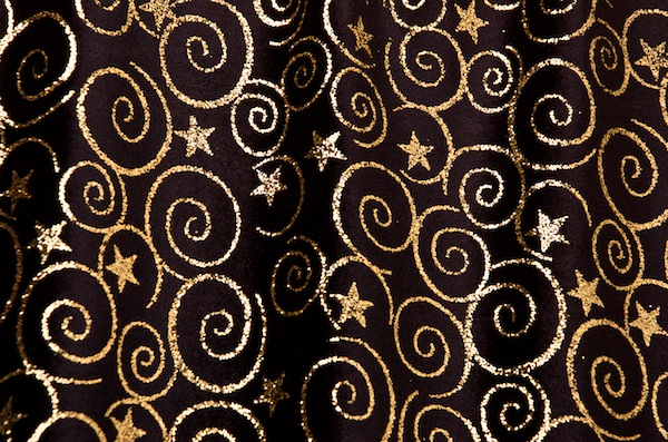 Glitter/Pattern Velvet (Black/Gold)