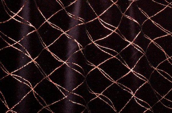Glitter/Pattern Stretch Velvet (Black/Copper/Red)