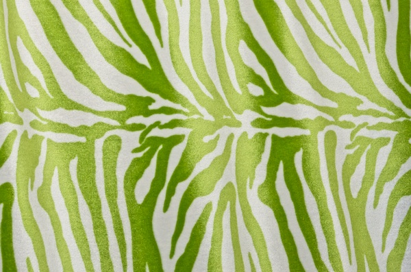 Zebra  Pattern Velvet (White/Lime)