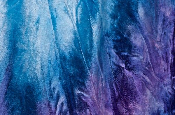 Tie Dye Stretch Velvet (Navy, Light Blue, Purple, Multi)