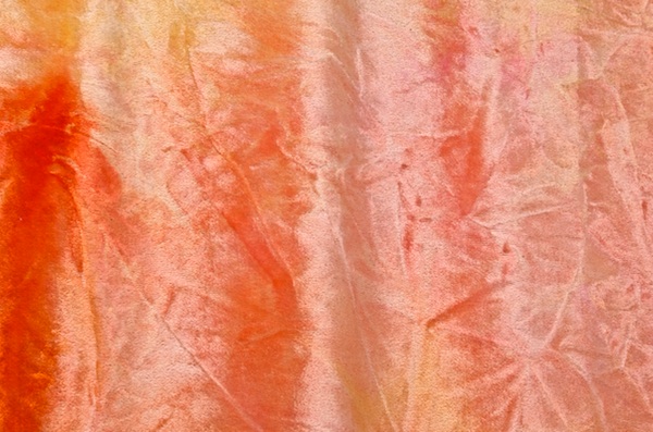 Tie Dye Stretch Velvet (bright orange)