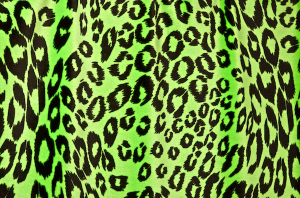 Animal Print Stretch Velvet (lime, black)