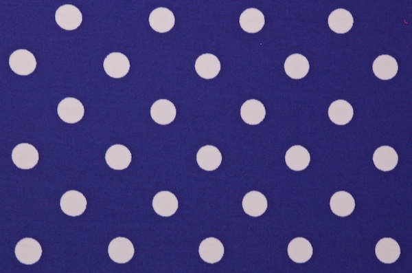 Printed Polka dots (Royal/White)