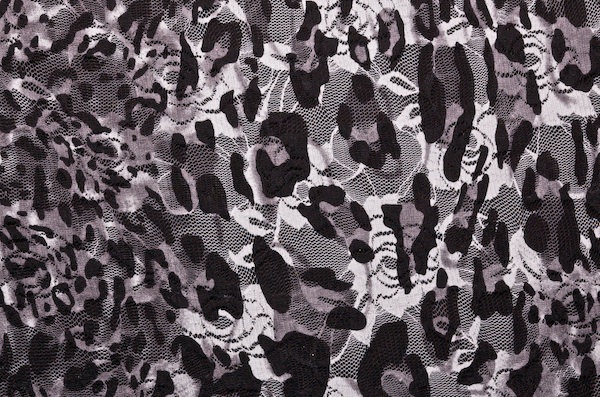Stretch Printed Lace (Black/White/Gray)