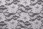 Stretch Lace White Nylon Spandex Fabric 54 Wide by the Yard (6516R-1L)