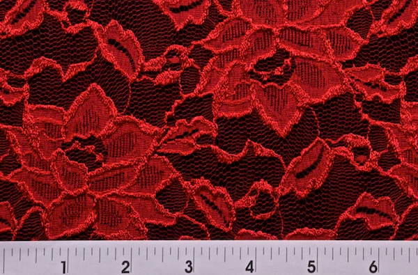 Red Stretch Lace – Purpleseamstress Fabric