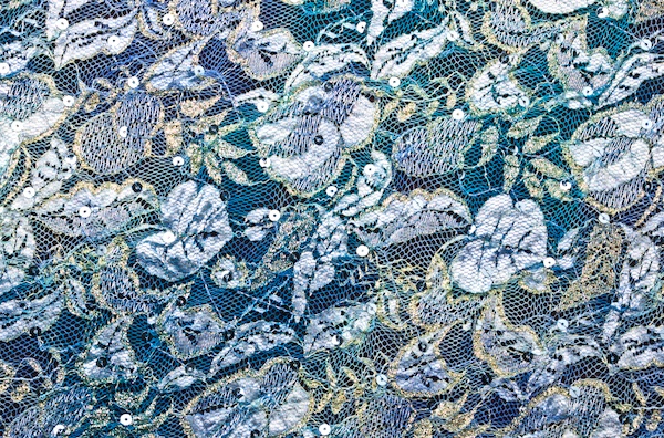 Stretch Lace (Blue/Gold/Blue)