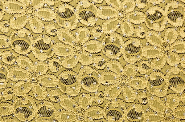 Stretch Lace (Yellow/Silver)