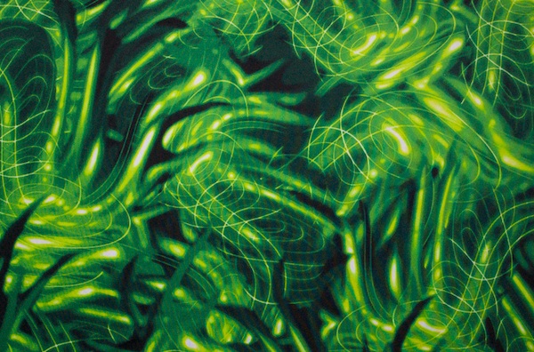 Printed Spandex (Lime Tie Dye)