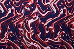 Printed Spandex (Navy/Red Tie Dye)