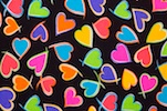 Printed Cotton Lycra&reg; (Black/Fuchsia/Green/Blue/Multi)