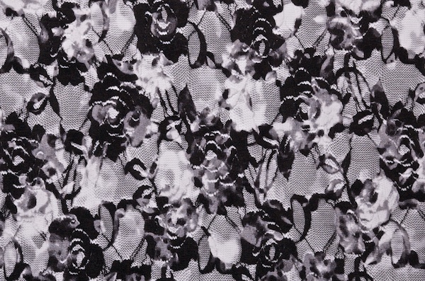 Stretch Printed Lace (Black/White/Gray)