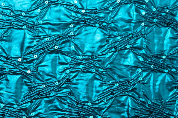 Metallic Pattern Spandex (Turquoise/Turquoise)