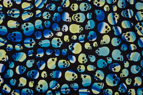 Printed Spandex (Royal/Lime/Multi)