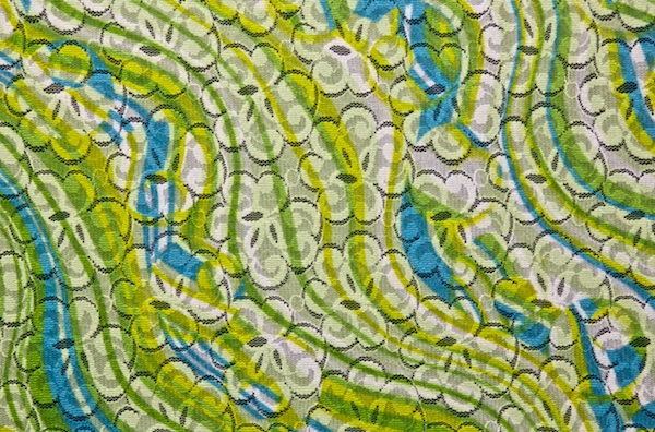Stretch Printed Lace (Blue/Green/Multi)