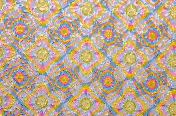 Stretch Printed Lace (Turquoise/Yellow/Multi)